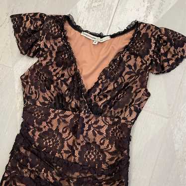 Corey Lynn Calter Size 4 Black Lace Flutter Sleeve