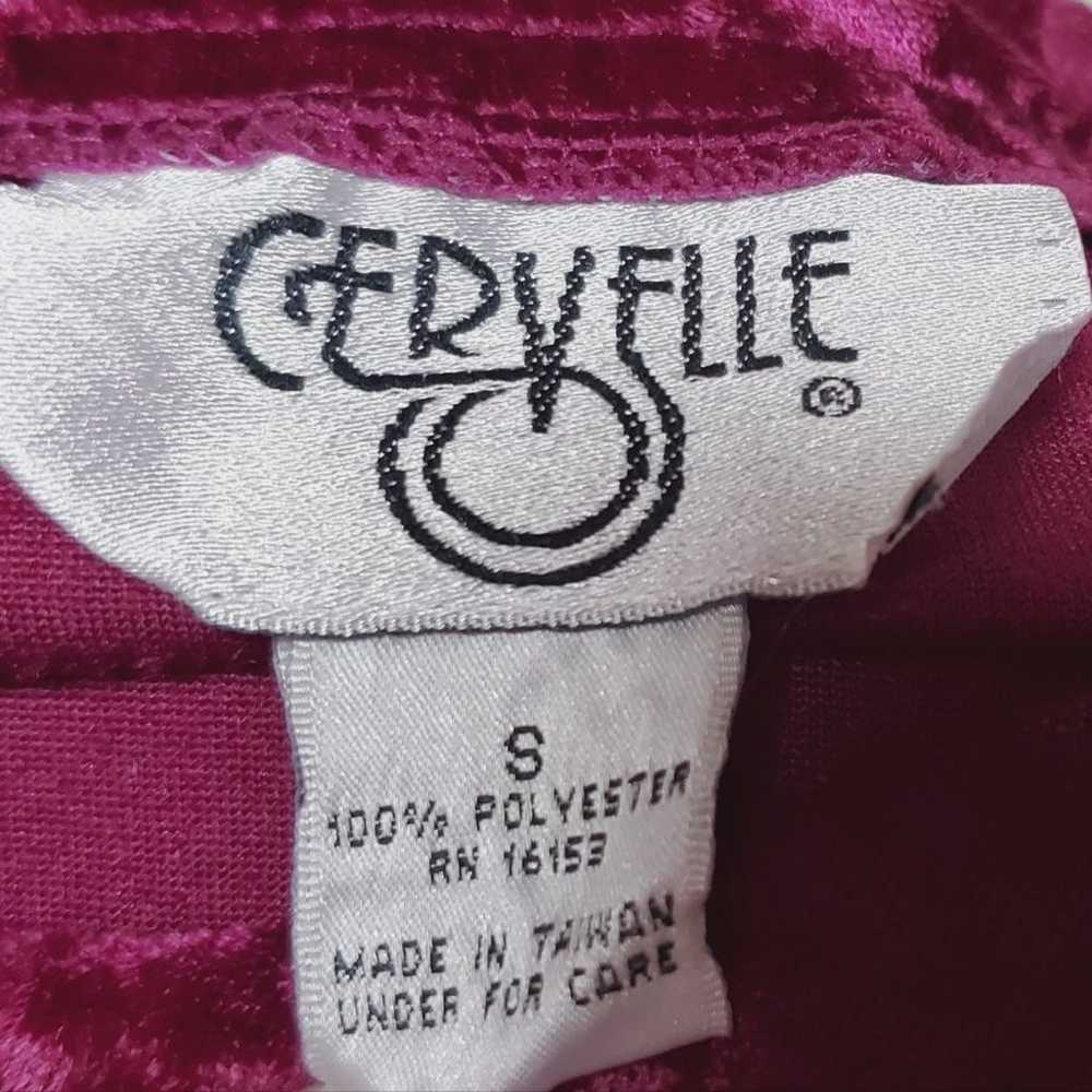 80s Vintage Cervelle Burgundy Crushed Velvet Rege… - image 12