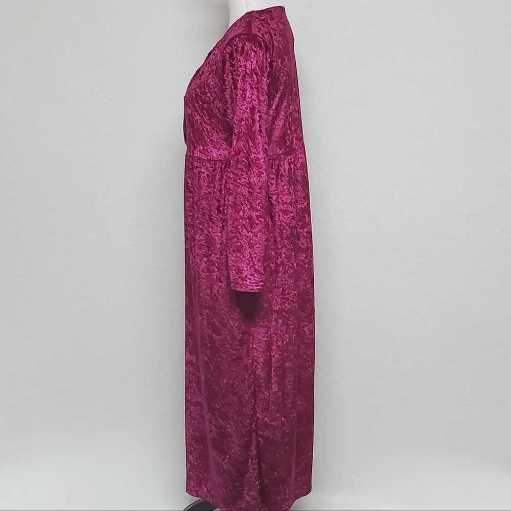 80s Vintage Cervelle Burgundy Crushed Velvet Rege… - image 8