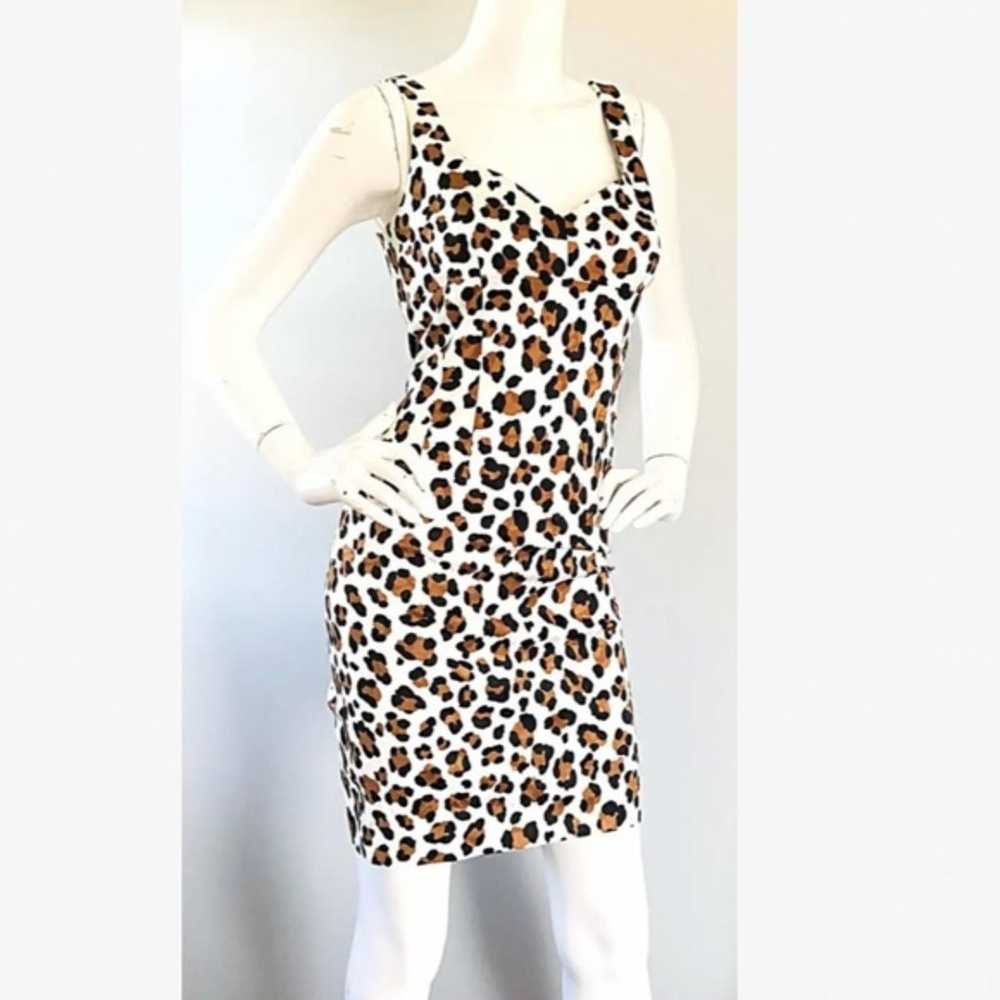 Michael Kors Collection Leopard Print Sheath Dres… - image 2