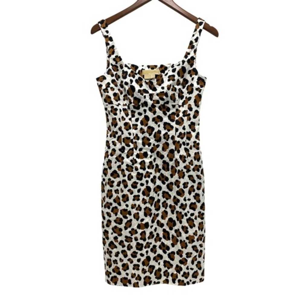 Michael Kors Collection Leopard Print Sheath Dres… - image 4