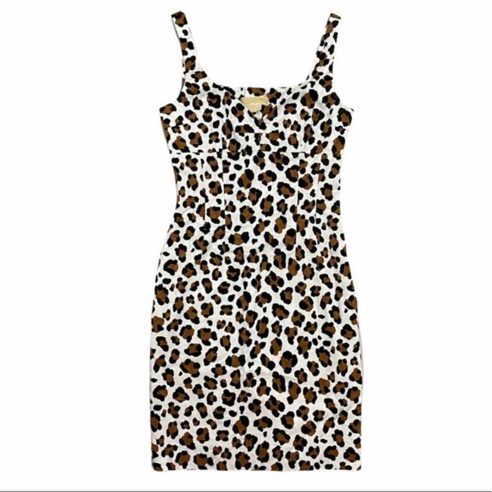 Michael Kors Collection Leopard Print Sheath Dres… - image 6