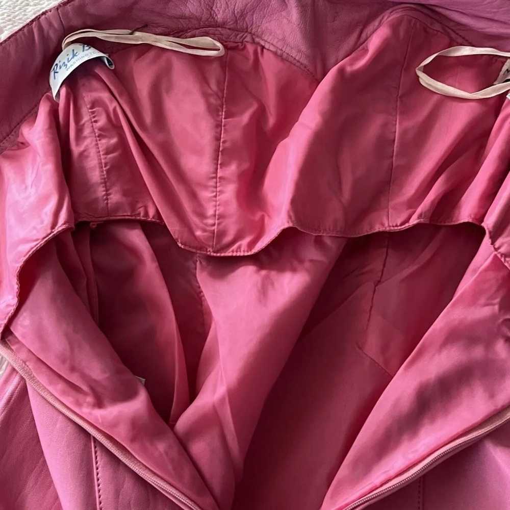 Vintage 80s Barbie pink leather dress genuine vin… - image 11