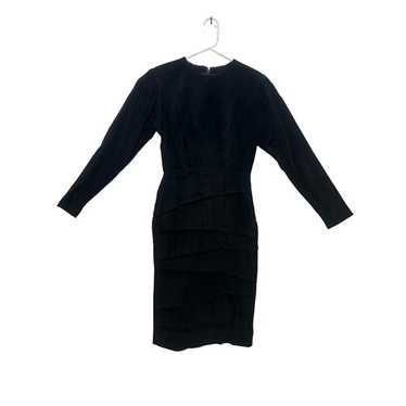 100% Suede Leather Dress Womens 6 Black Vintage M… - image 1