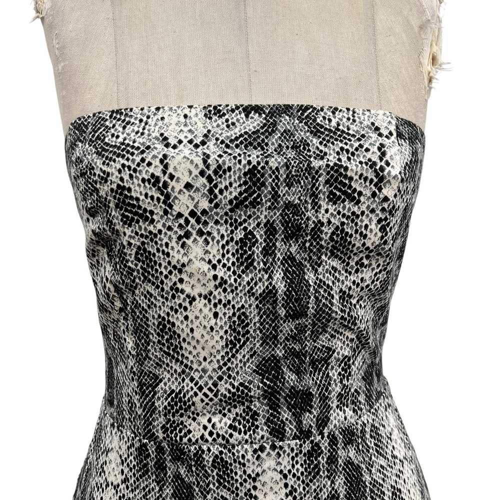 Henri Bendel Vintage Strapless Snakeskin Print Dr… - image 2