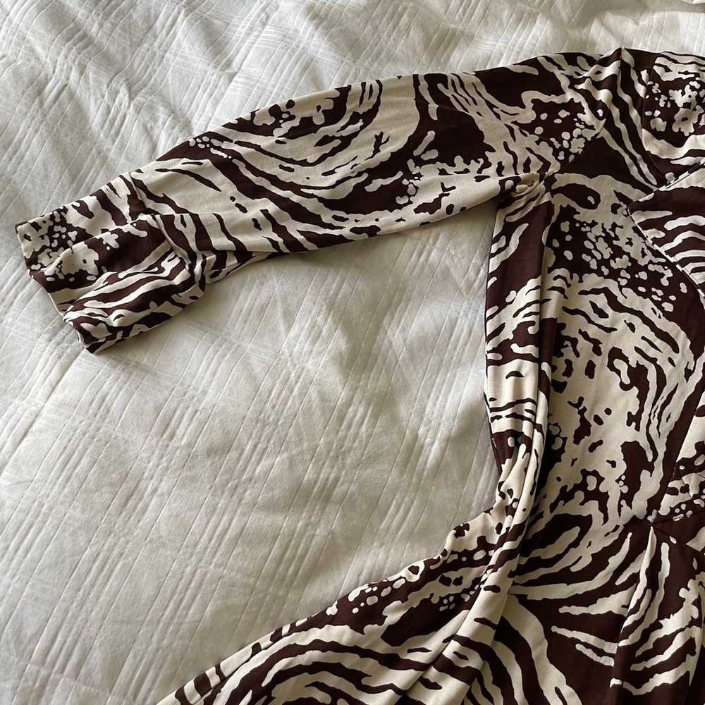 Diane von Furstenberg vintage brown shift dress - image 3