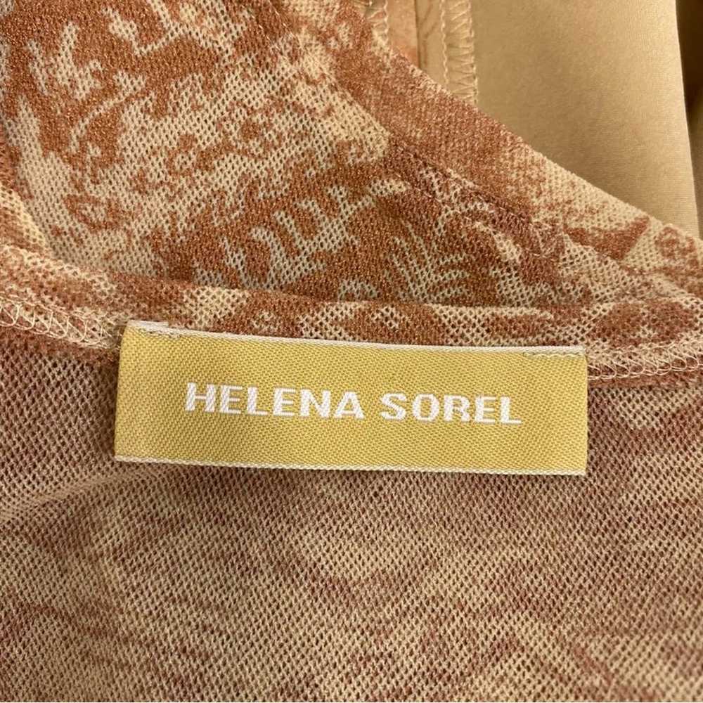 Vintage Y2K Helena Sorel Golden Floral Mesh Panel… - image 8