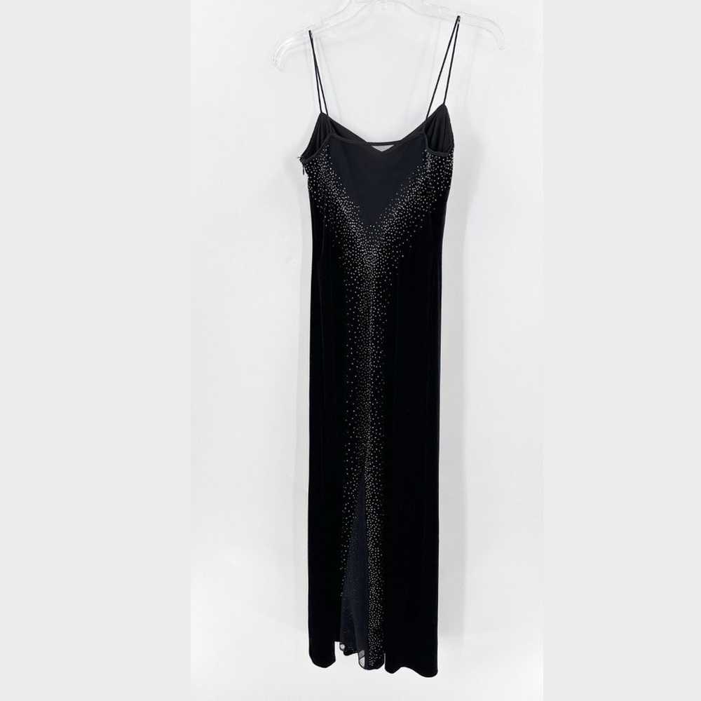 Vintage Dave & Johnny Black Velvet Embellished Ev… - image 2