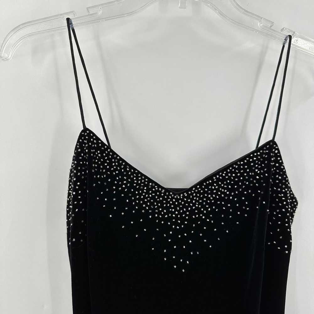 Vintage Dave & Johnny Black Velvet Embellished Ev… - image 3