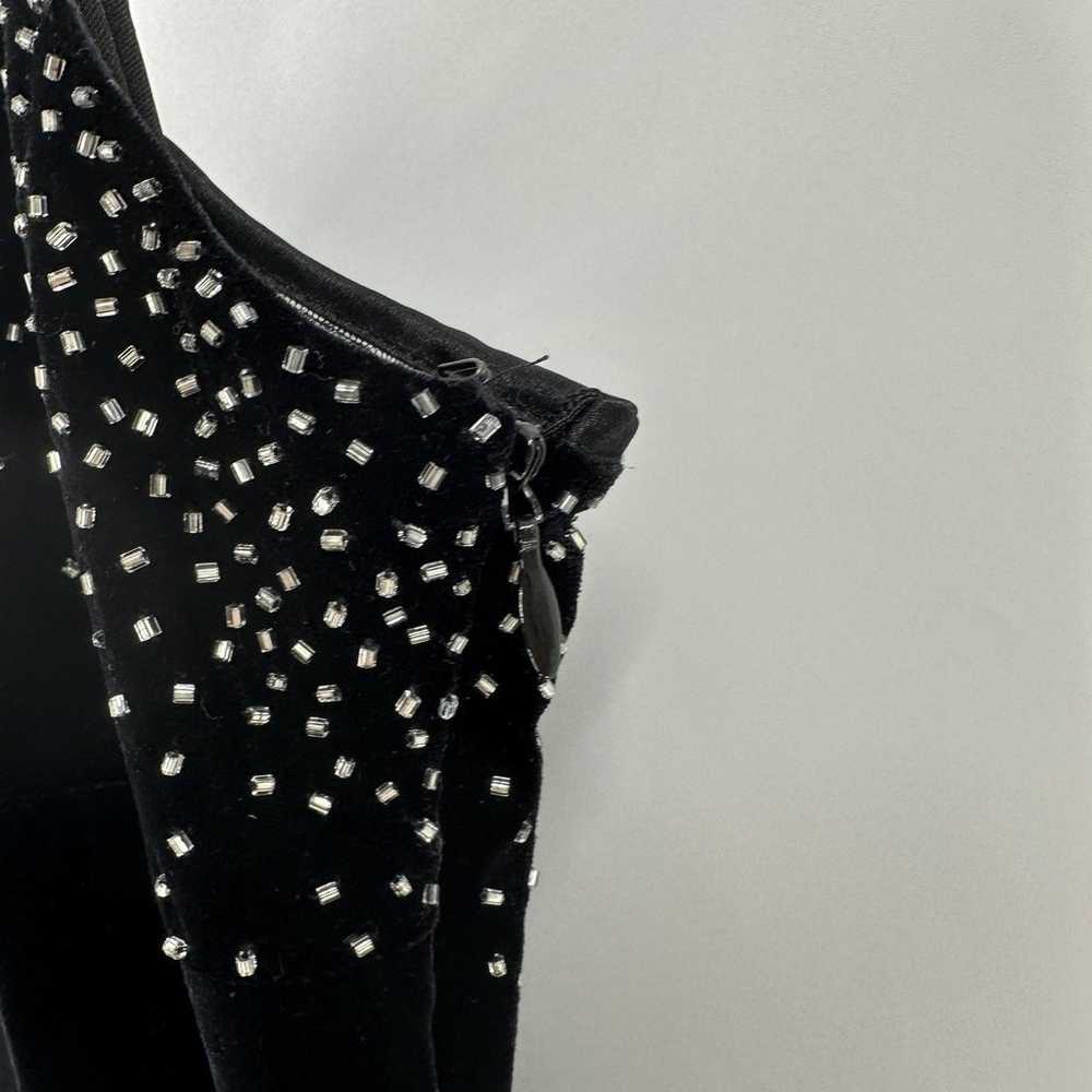 Vintage Dave & Johnny Black Velvet Embellished Ev… - image 4