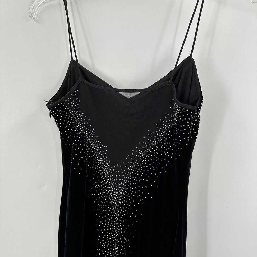 Vintage Dave & Johnny Black Velvet Embellished Ev… - image 6