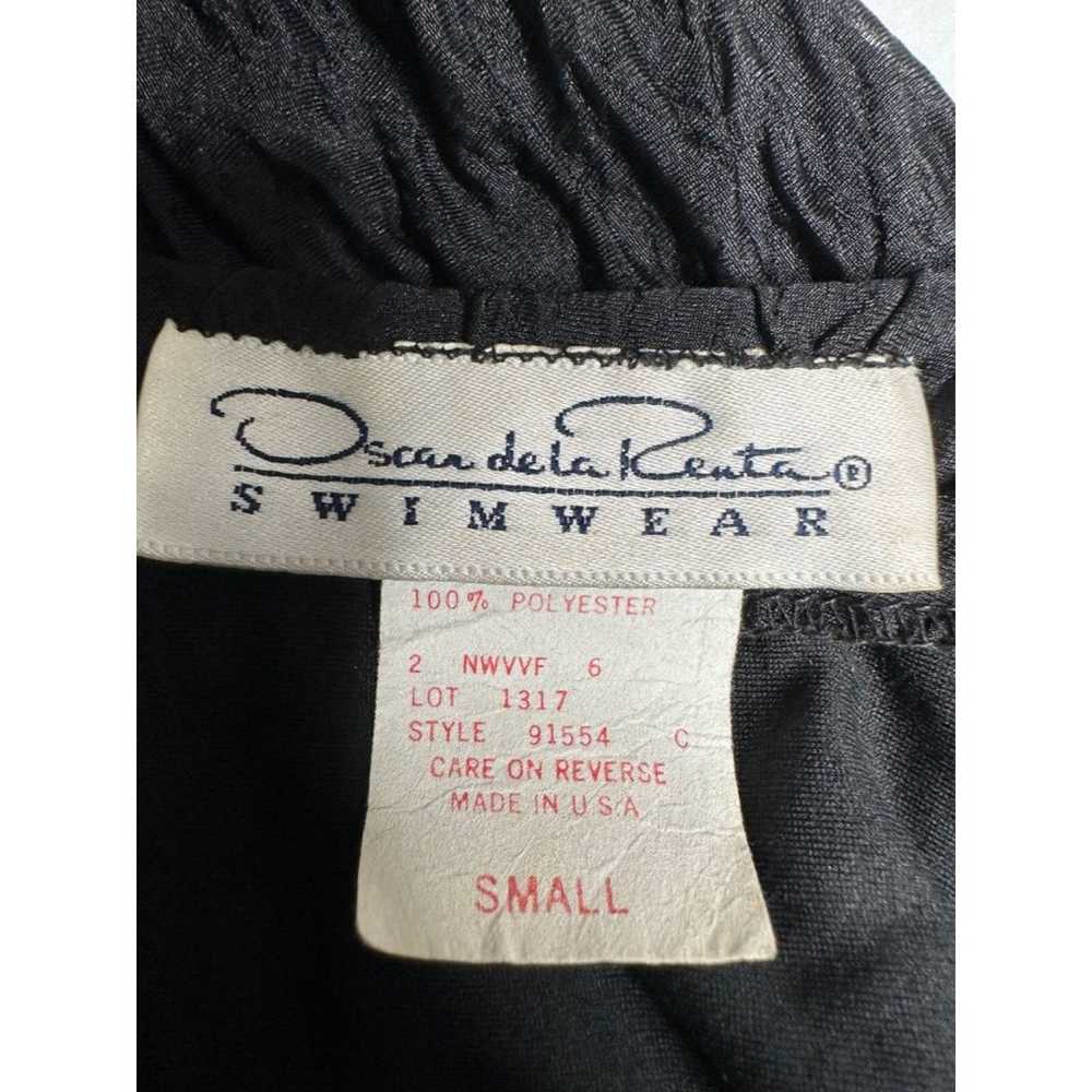 Oscar De La Renta Vintage Swimwear Sz Small Black… - image 5