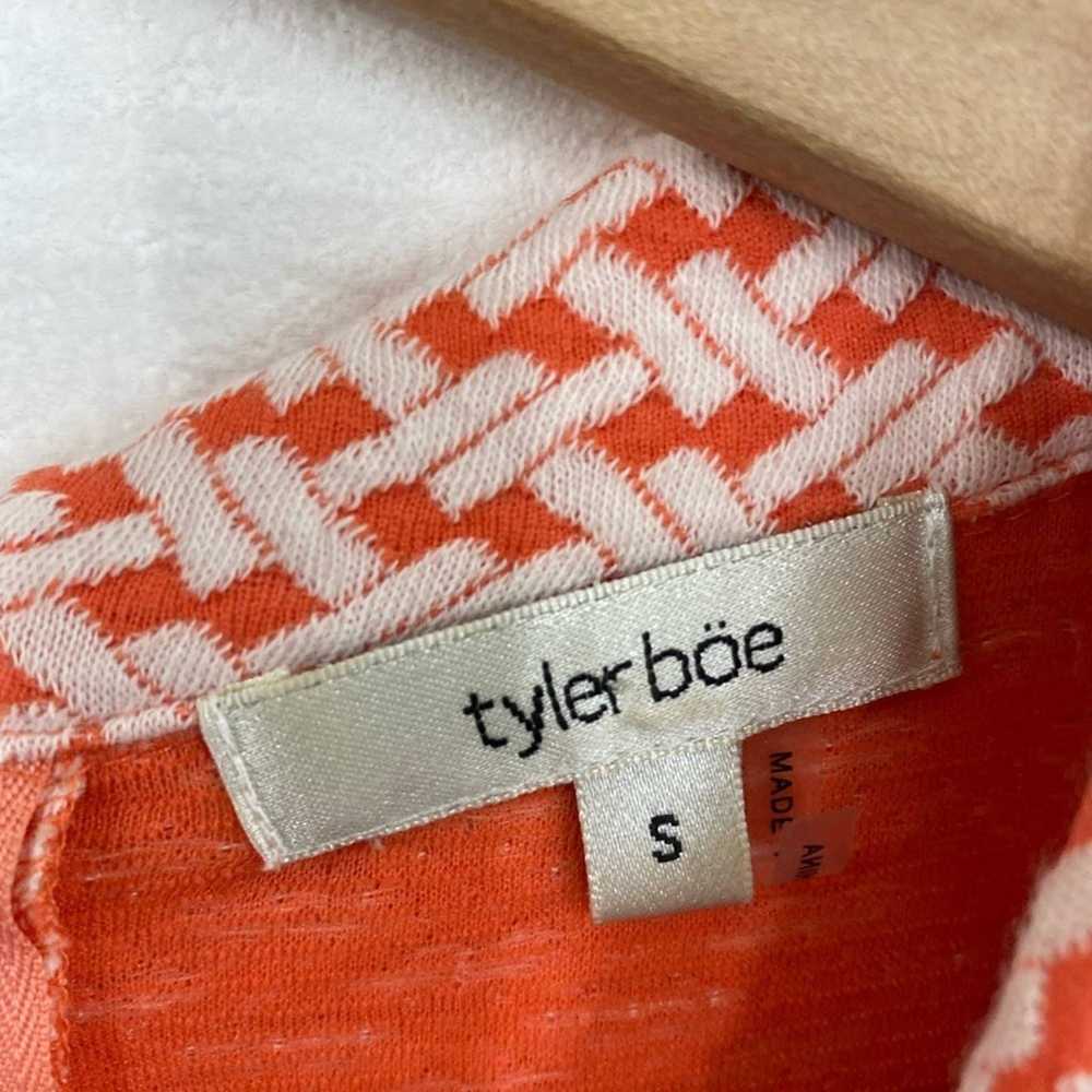 Tyler Boe Coral + White Geometric Bamboo Print Mo… - image 5