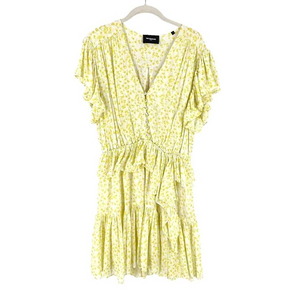 The Kooples Yellow Ditsy Floral Print V-Neck Shor… - image 7