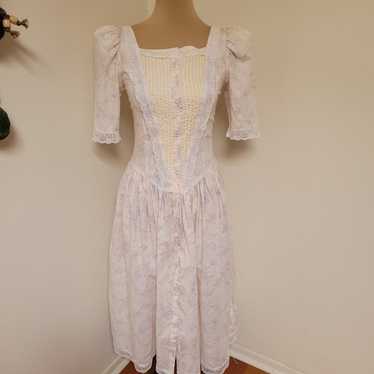 Vintage Gunne Sax by Jessica McClintock Pink flor… - image 1