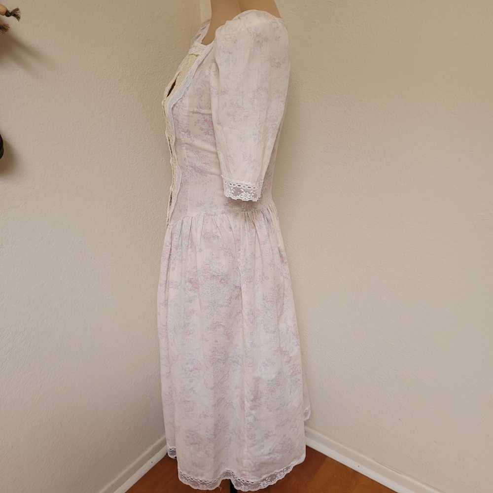 Vintage Gunne Sax by Jessica McClintock Pink flor… - image 4