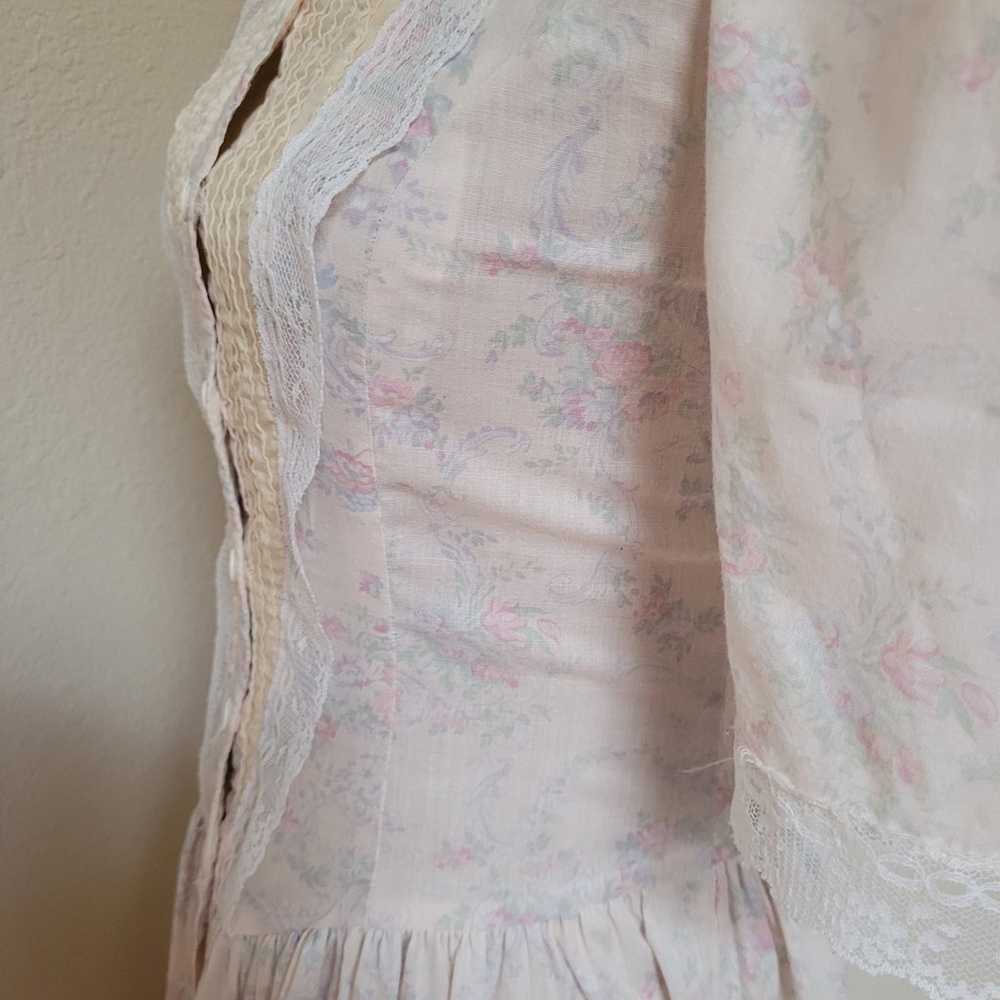 Vintage Gunne Sax by Jessica McClintock Pink flor… - image 5