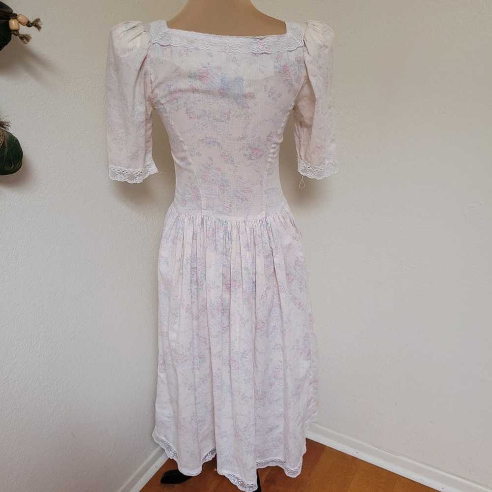 Vintage Gunne Sax by Jessica McClintock Pink flor… - image 6