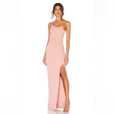 Nookie Lust One Shoulder Gown in Blush