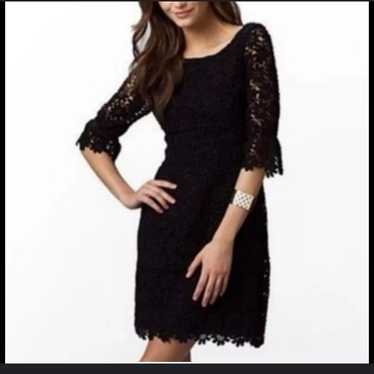 Lilly Pulitzer black crochet lace dress