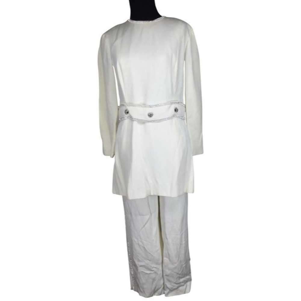 Jeremy 1960s Rhinestone 2 piece dress Tunic Pants… - image 1