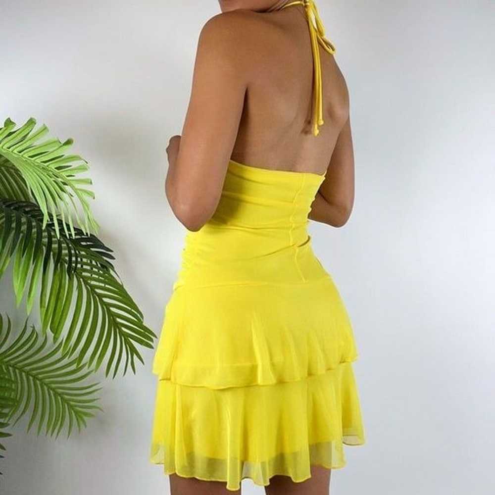 Vintage Y2K Taboo Yellow Fairycore Ruched 2000s H… - image 3