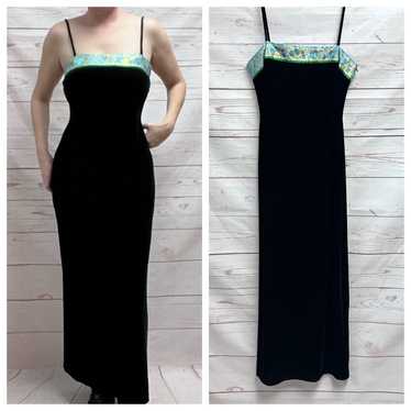 Vintage 90’s Y2K Esprit De Corp Velvet Maxi Dress