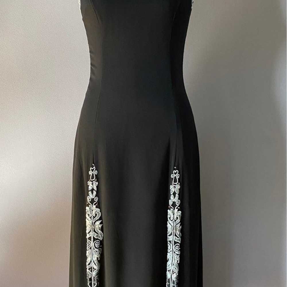 Vintage silk beaded AJ Bari evening dres - image 1