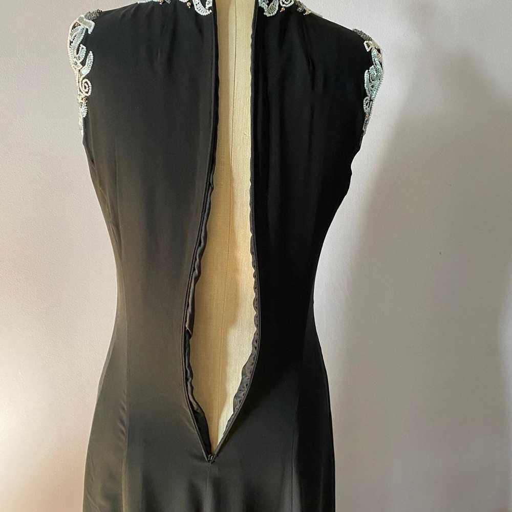 Vintage silk beaded AJ Bari evening dres - image 8