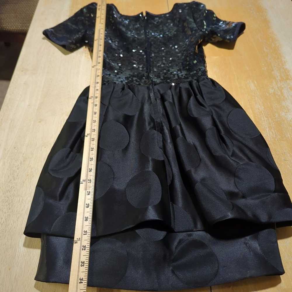 TOOTSIES Women's Black Vintage Dress Size S Sequi… - image 12