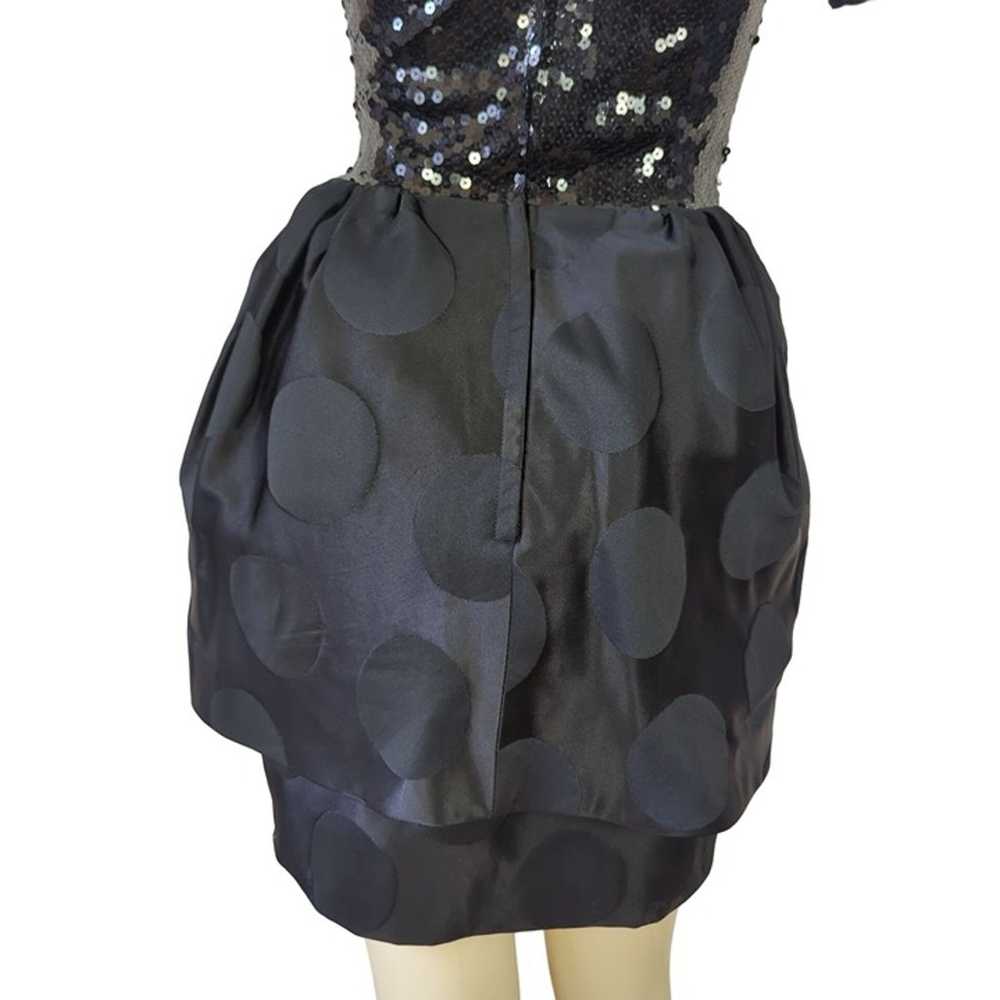 TOOTSIES Women's Black Vintage Dress Size S Sequi… - image 7