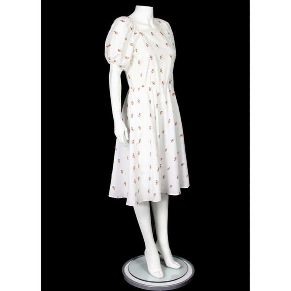 VTG 80's JC Penney White Embroidered Floral Dress… - image 3