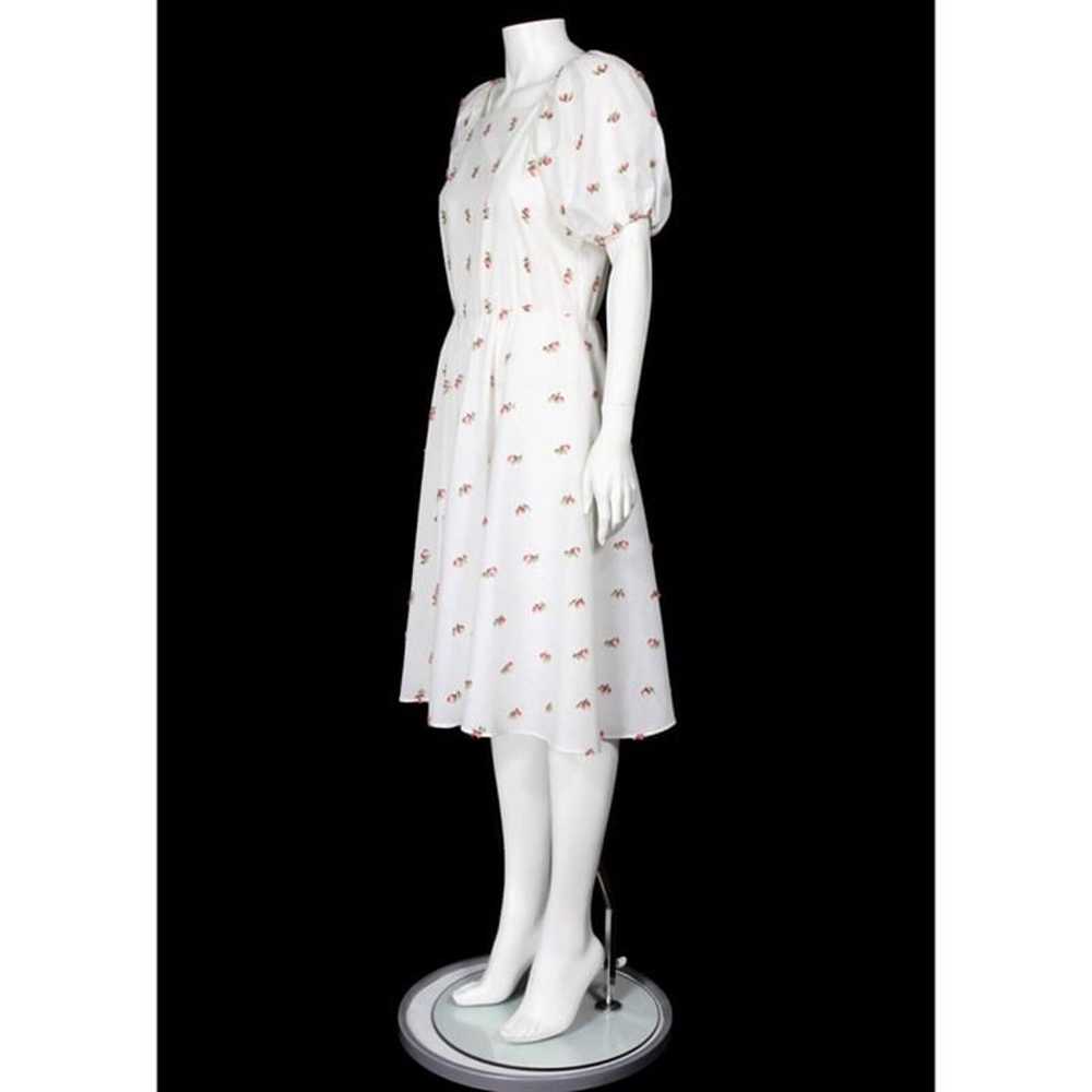 VTG 80's JC Penney White Embroidered Floral Dress… - image 5