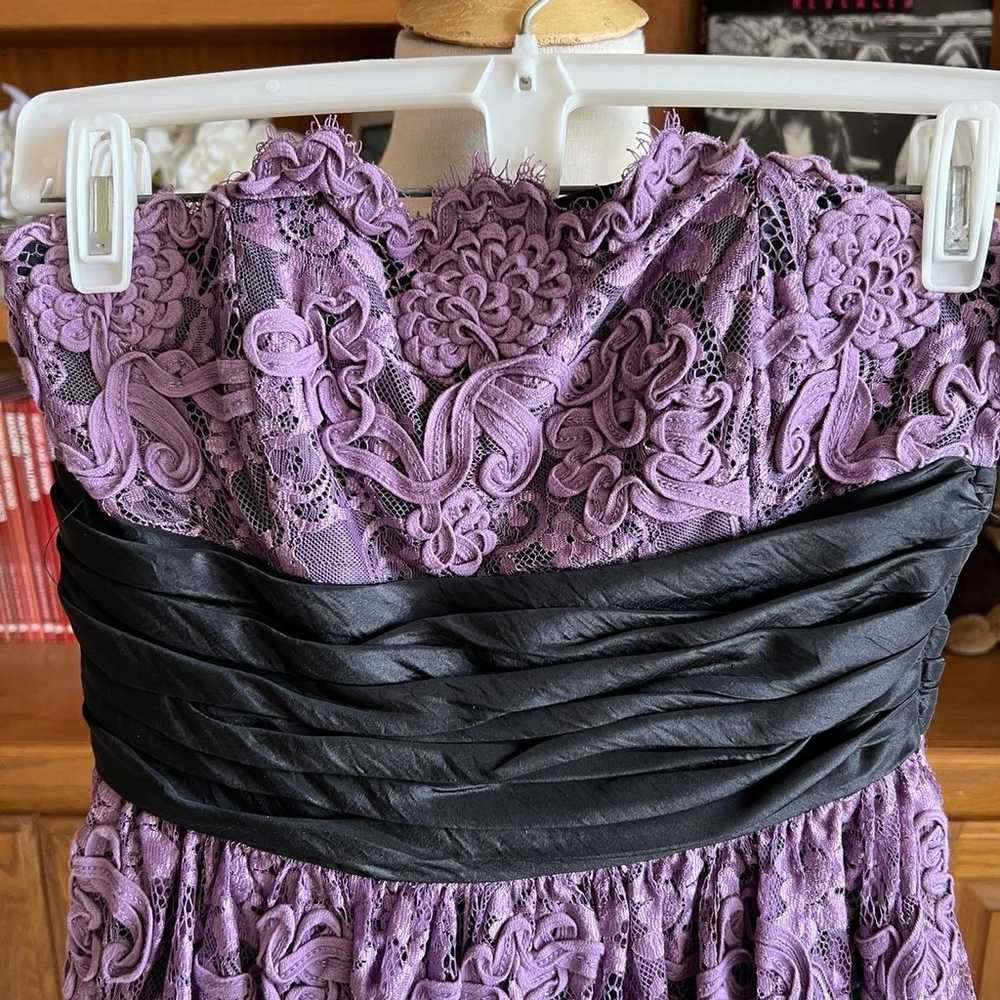 Vintage Betsey Johnson Y2K Purple Black Lace Tier… - image 2