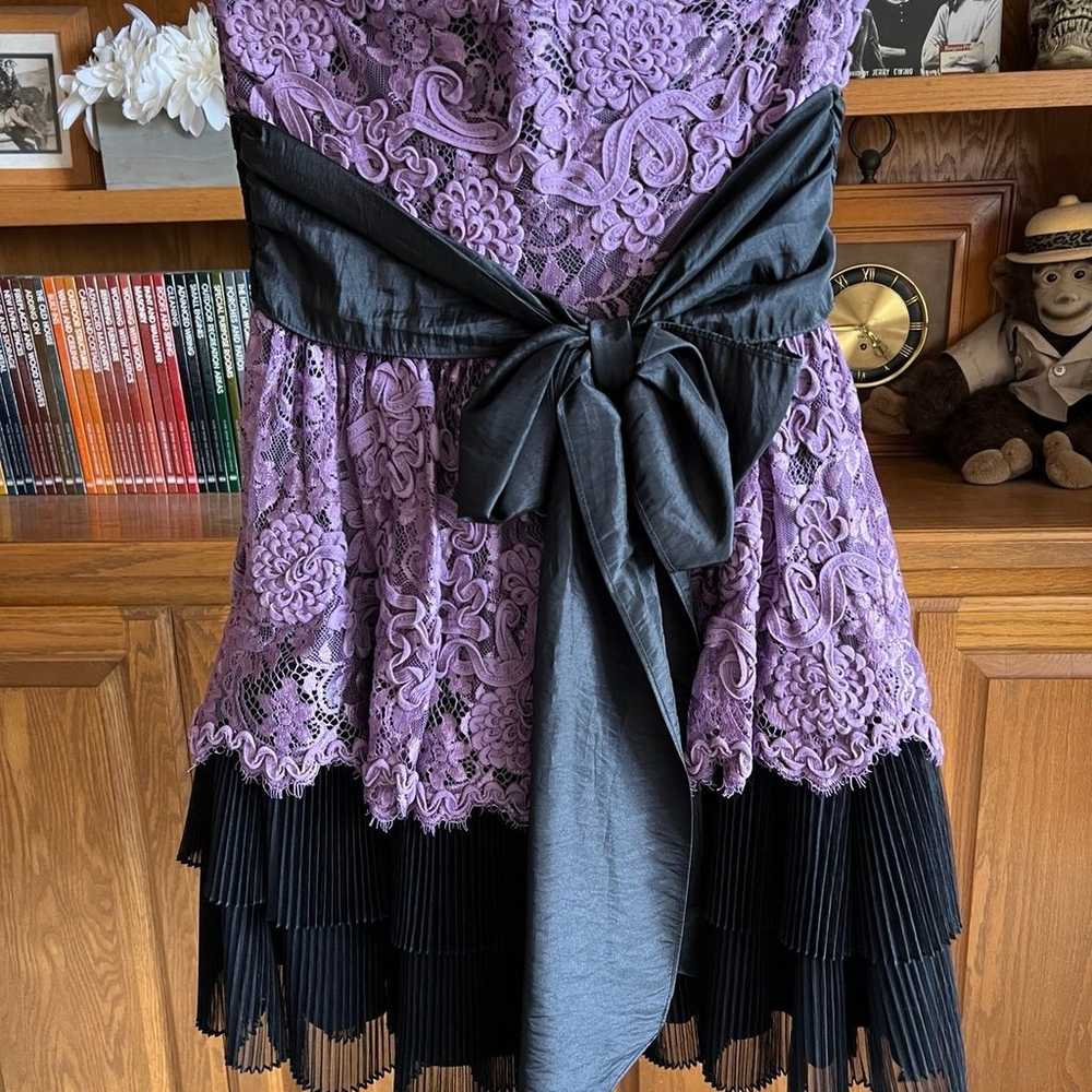 Vintage Betsey Johnson Y2K Purple Black Lace Tier… - image 3