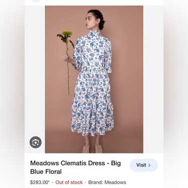 Meadows Clematis dress- big blue floral - image 1