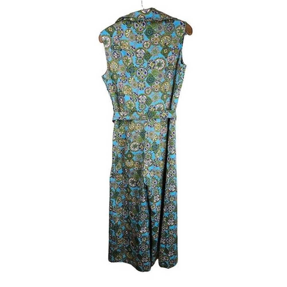 Handmade Vintage 70s Floral Medallion Jumpsuit Co… - image 2