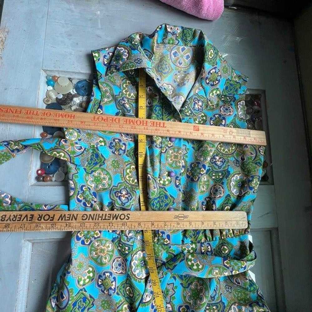 Handmade Vintage 70s Floral Medallion Jumpsuit Co… - image 5