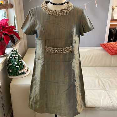 Vintage handmade Beaded Go Go Mod dress - image 1