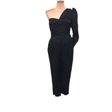 A.L.C. Walden Jumpsuit Size 6 Black One Shoulder … - image 1