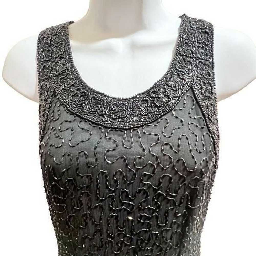 Vintage Laurence Kazar women’s fully beaded black… - image 2