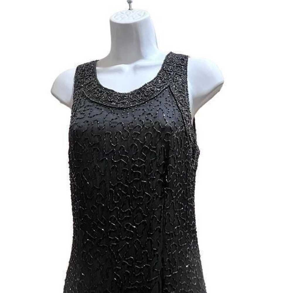 Vintage Laurence Kazar women’s fully beaded black… - image 3