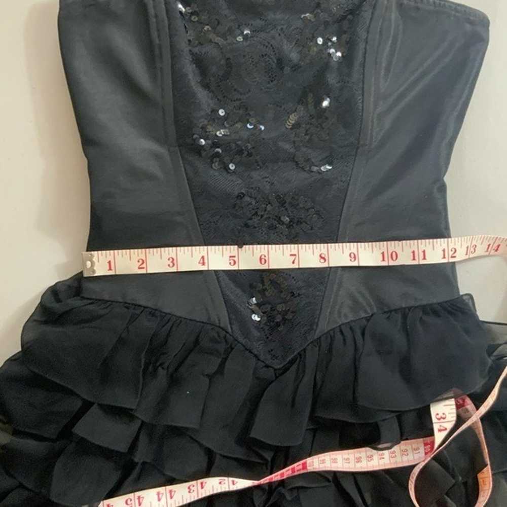 Vintage Betsey Johnson strapless layered ruffles … - image 6