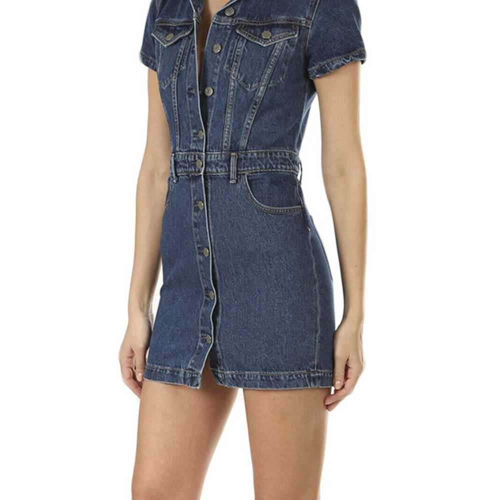 GRLFRND MAX Denim Mini Dress Size Small - image 2