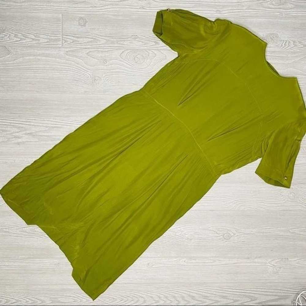 Vintage Liz Claiborne silk green dress with butto… - image 7