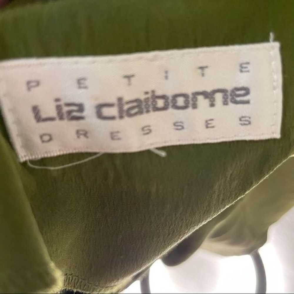 Vintage Liz Claiborne silk green dress with butto… - image 8