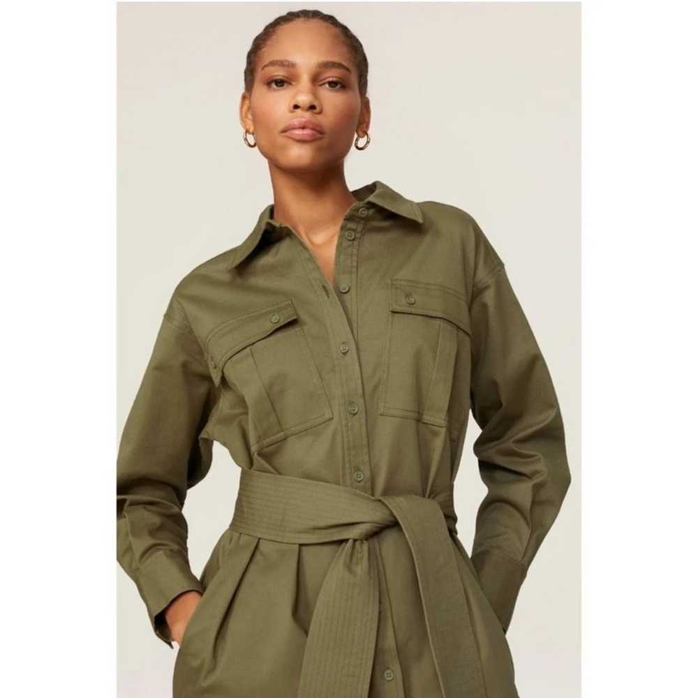 MARISSA WEBB Belted Shirt Dress Olive - image 2