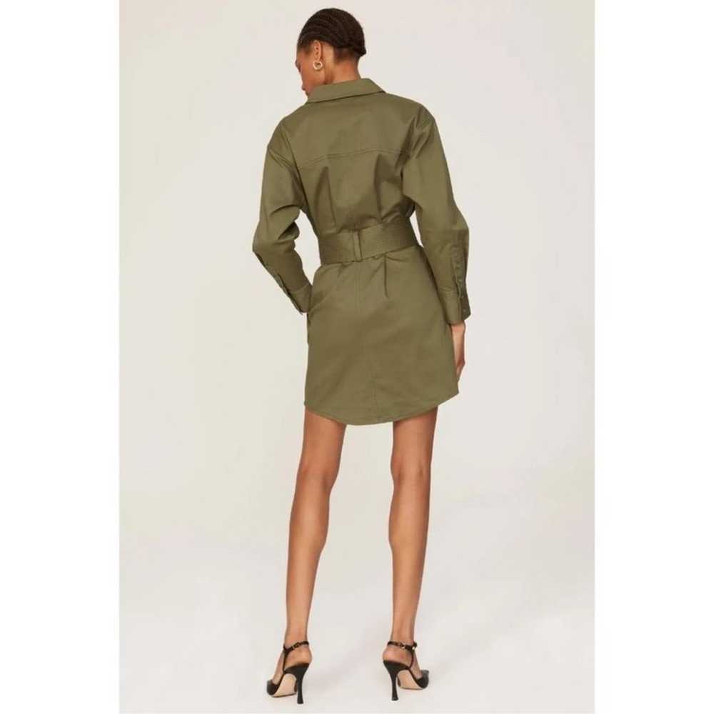 MARISSA WEBB Belted Shirt Dress Olive - image 4