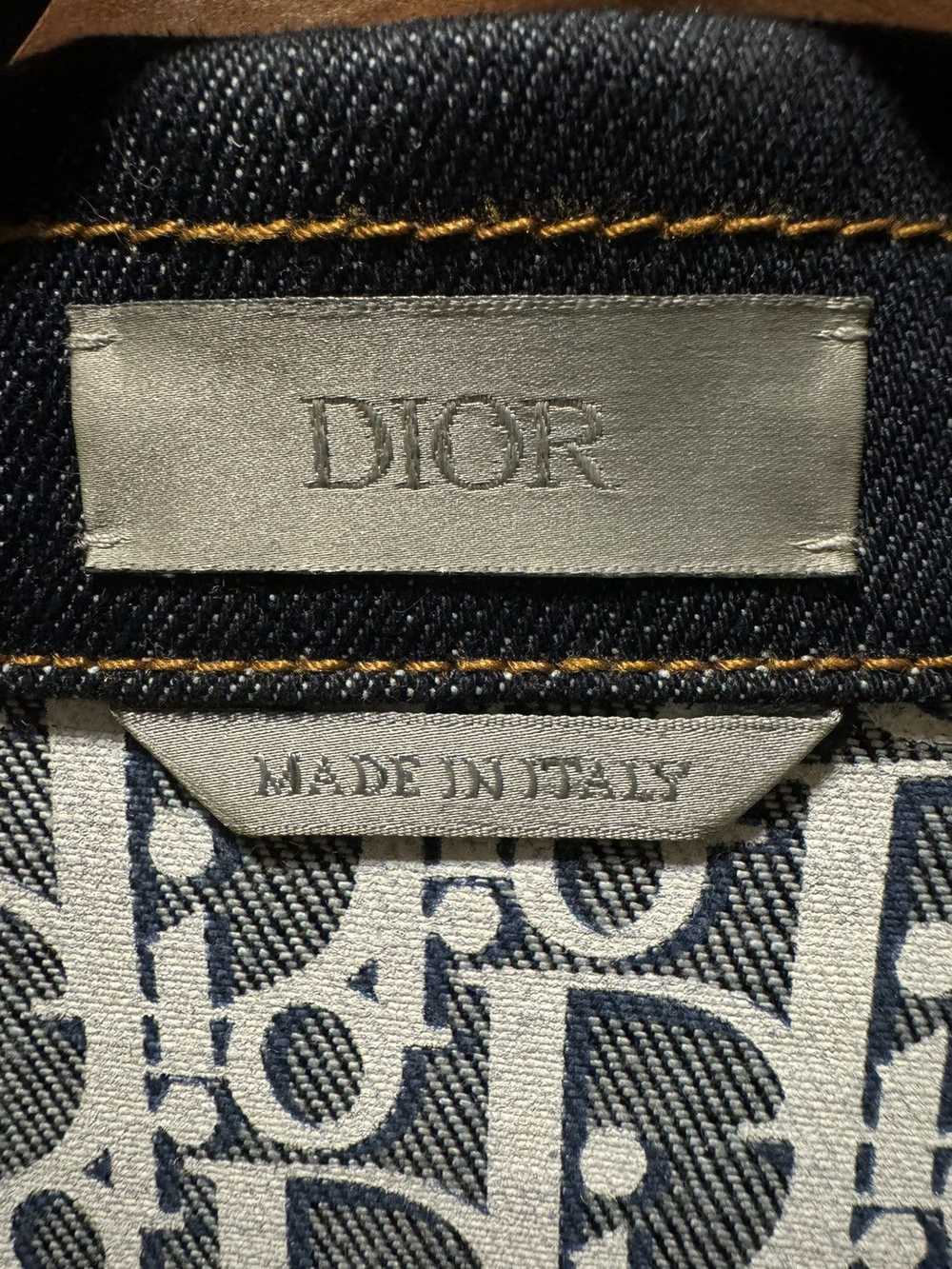 Dior Dior Oblique motif raw denim jacket - image 3