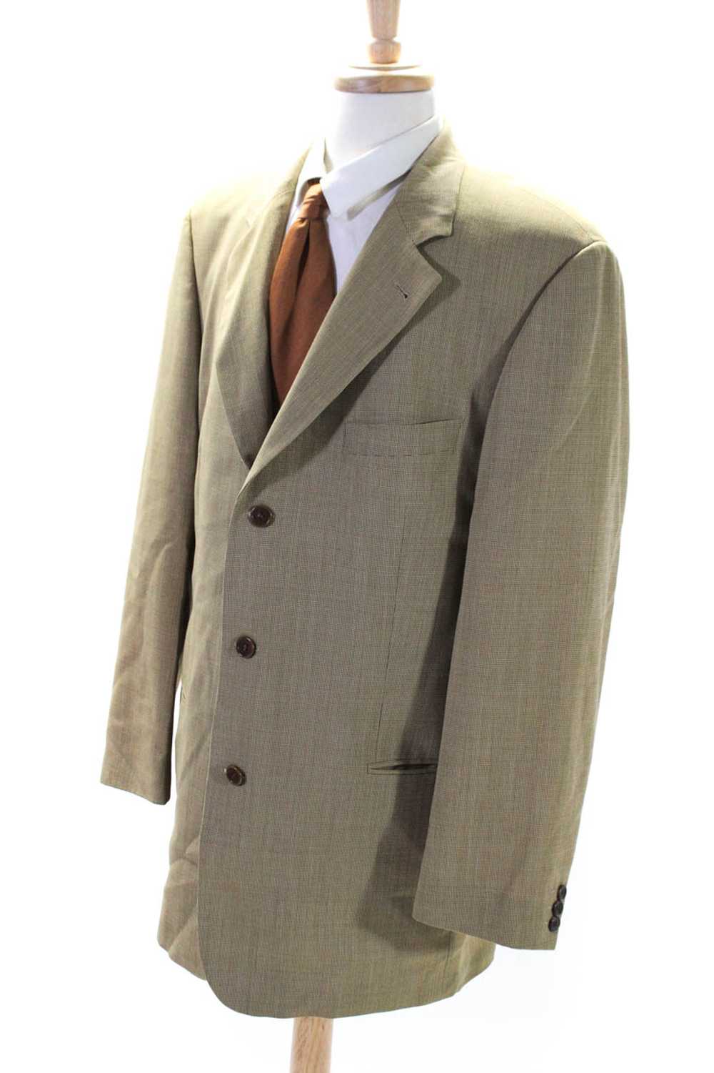 Boss Hugo Boss Mens Beige Wool Three Button Long … - image 2